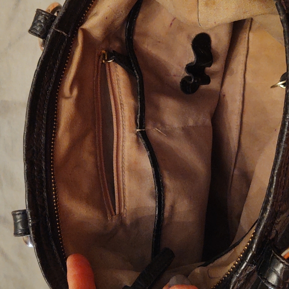 Brahmin black satchel/convertible shoulder strap purse - Picture 6 of 11